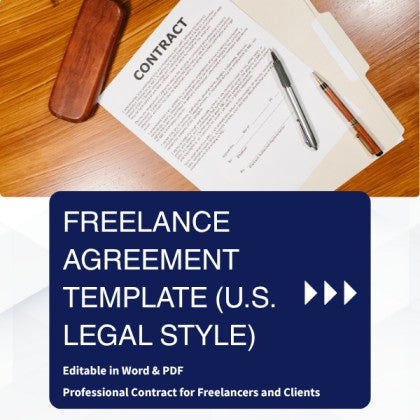 FREELANCE AGREEMENT TEMPLATE U.S. LEGAL STYLE